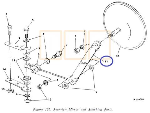 Rear View Mirror Mount Arm (Pair)